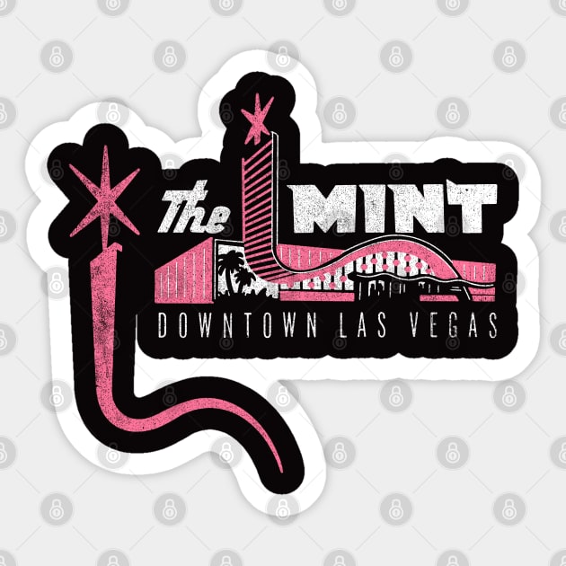 Retro Vintage the Mint Hotel and Casino Las Vegas Sticker by StudioPM71